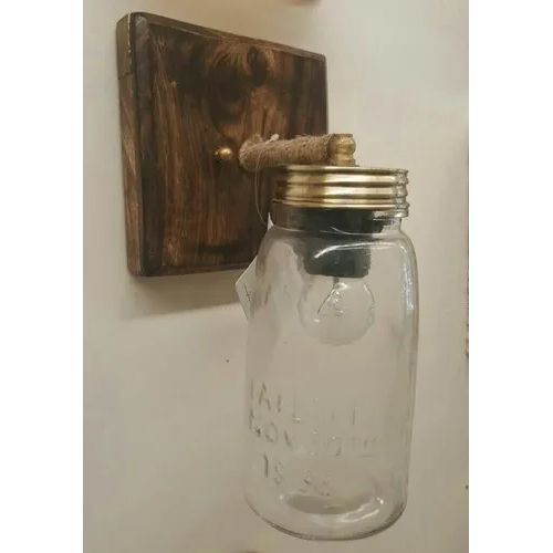Transparent Jar Glass Wall Light