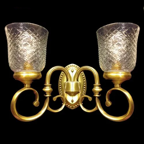 Golden Glass S Bracket Wall Light