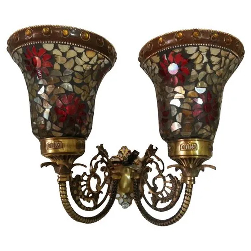 Golden Aluminium Jaal Bracket Wall Light