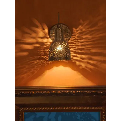 Metal Spot Wall Lite - Metal, Round Shape, Golden Color | Warm White LED Light for Home, Office, Colleges, Perfect for Hallways and Highlighting Art