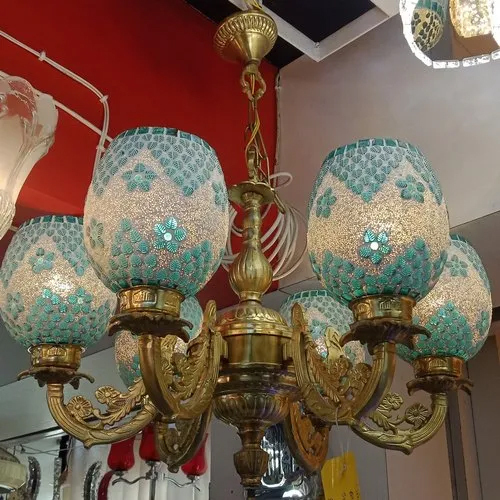 Brass Patti 6 Light Chandelier Light Application: Home