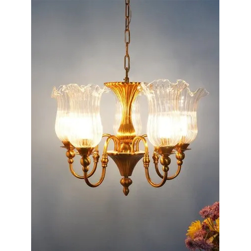 Brass 5 Light Chandelier Light Application: Home