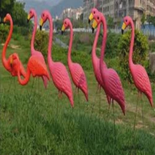 Washable Flamingo Pink Bird Fiber Statue