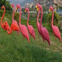 Flamingo pink Bird Fiber Statue