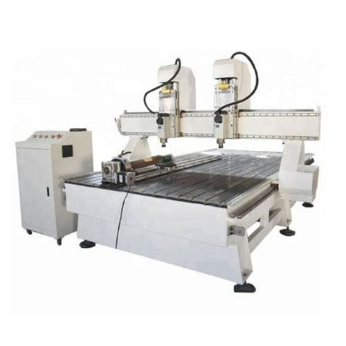 White Double Head Cnc Router