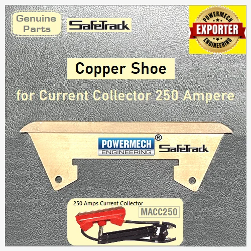 250 Amps Copper Current Collector Shoe