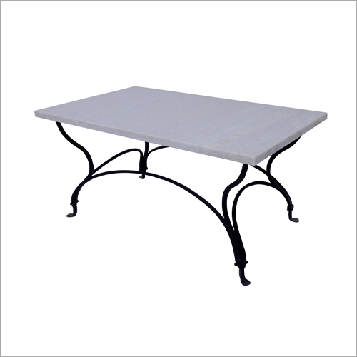 Iron Marble Top Coffee Table