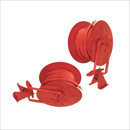 Red Wall Mounted Hose Reel Drum