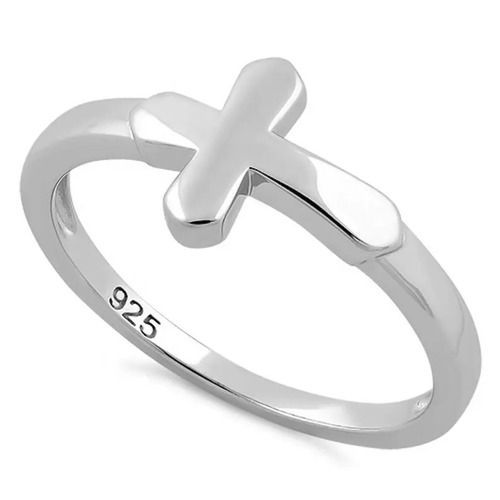 925 Sterling Silver Handmade Attractive Holy Cross Midi Boho Style Stacking Band Statement Silver Ring