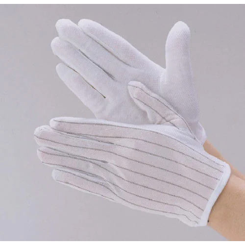 White Esd Dotted Gloves