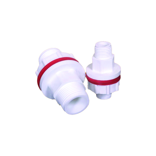 Upvc Tank Nipple - Plastic, 1/2, 3/4, 1, 2 Inch Sizes | Round Shape, White Color, Versatile Plastic Nipple for Fluid Transport