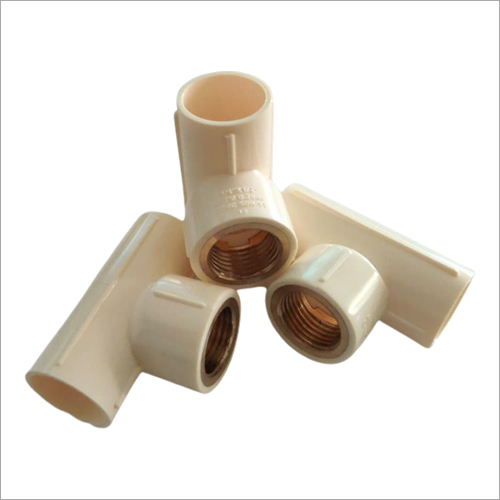 CPVC Brass Tee - Brass & CPVC Material, Customized Size, Tan Color, Matt Finish | Equal Shape, Smooth Surface, Water Pipe Fitting