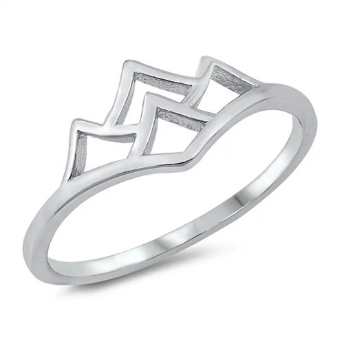 925 Sterling Silver Handcrafted Mountain Ring Solid Silver Rings