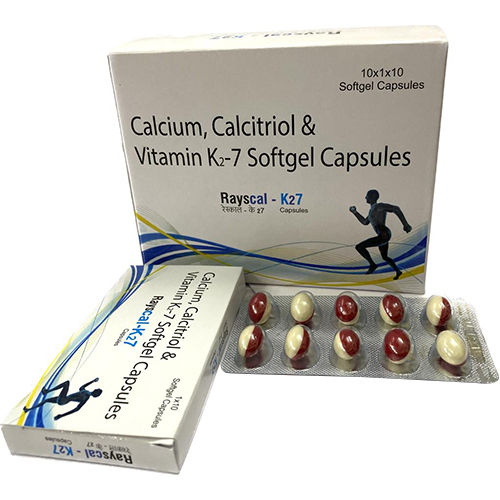 Calcium Calcitriol And Vitamin K2-7 Softgel Capsules General Medicines