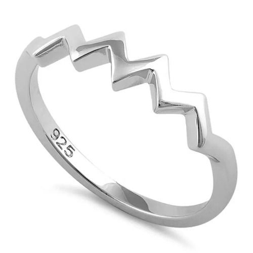 925 Sterling Silver Handmade ZigZag Ring Solid Silver Ring