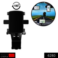 CAR MOBILE PHONE HOLDER MOUNT STAND WITH 180 DEGREE. STABLE ONE HAND OPERATIONAL COMPATIBLE WITH CAR DASHBOARD 6280