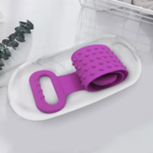 SILICONE BODY BACK SCRUBBER BATH BRUSH WASHER FOR DEAD SKIN REMOVAL (WITH BOX)