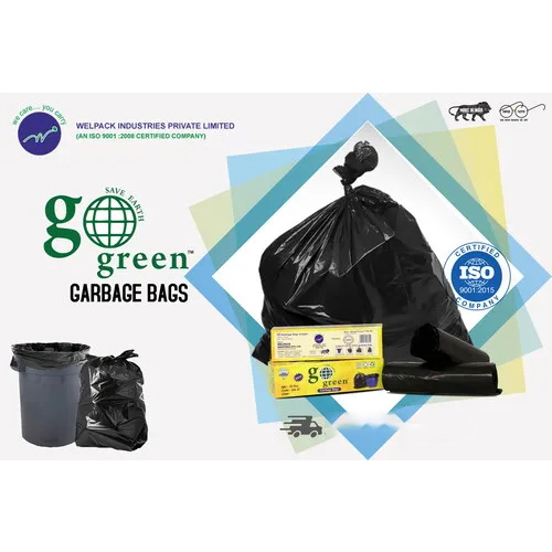 GO Green Black Garbage bags