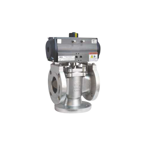 Pneumatic Actuated 3 Way Plug Valve