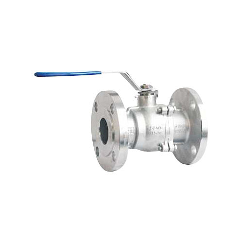 Silver 2 Piece Floating Ball Valve With Flanged