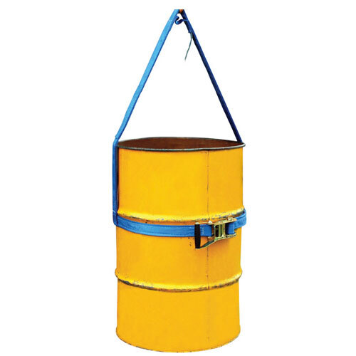 Drum Lifting Belts - Polyester Webbing, 55-Gallon Size, Blue Color | Durable Design, Easy Operation, Safe Lifting, Secure Grip, Steel Hardware, Load Capacity: Up To 1000Kg, Safety Factor: 5:1