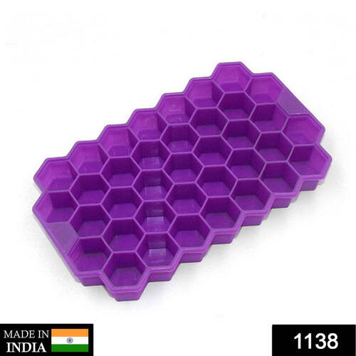 FLEXIBLE SILICONE HONEYCOMB DESIGN 37 CAVITY ICE CUBE TRAY(1138)