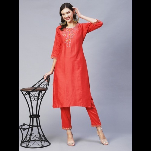 Designer Silk Kurti - Style: Traditional