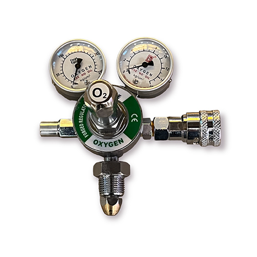 Hospital Medical Gas Double Gauge Regulator - Material: Brass & Ss