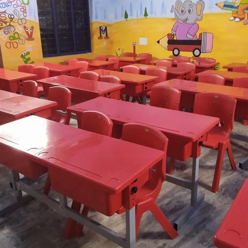 Red School Seating Desk