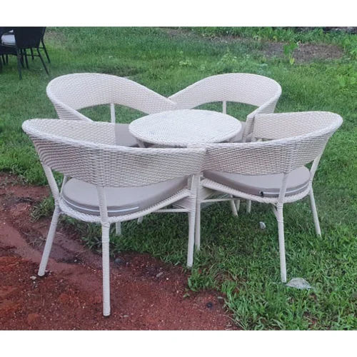 White Garden Chair Table