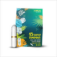 Lemme Organic Heavy Flow Tampons - Cotton Material, Large Size Pack Of 15 | Super Soft, Highly Hygienic, Dry Surface, Aliform Shape, Scent-free