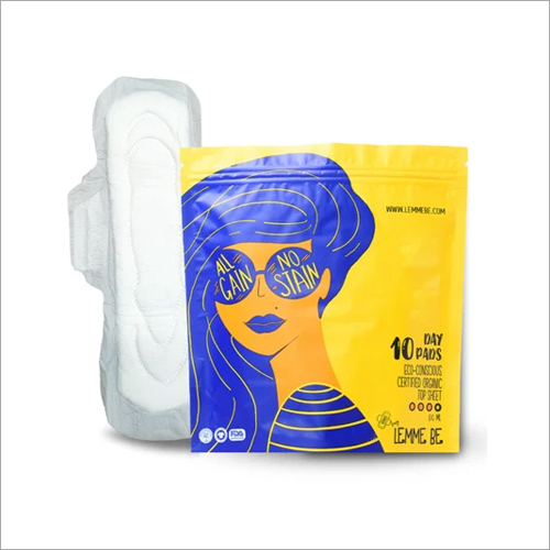 Lemme Heavy Flow Day Pads - Cotton, Large, White | Ultra-Thin, Super Soft, Leak Protection, Dry Surface, Rash-Free Comfort