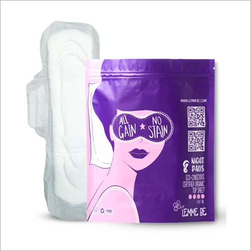 Lemme Heavy Flow Night Pads - Cotton, L/XL/XXL Sizes - White | Super Soft Top Surface, Dry Surface with Leak Guard Protection