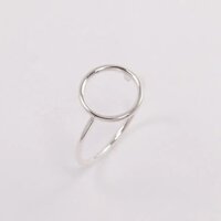 925 Sterling Silver Handmade Beautiful Hollow Round Circle Stackable Ring