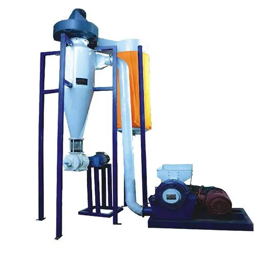 Mild Steel Cyclone Hammer Mill - HR-20/HR-25/HR-30 Models, 20 to 30 HP Power, 1440 RPM Motor Speed | Automatic Operation, Semi Automatic Control, High Efficiency for Grains and Feed