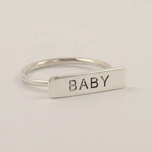 925 Sterling Silver Beautiful Custom Text Engraved Ring