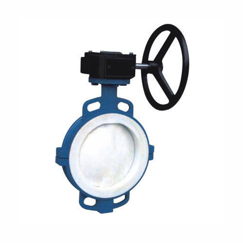 Stainless Steel Manual Worm Gear Fluorine Lined Butterfly Valve