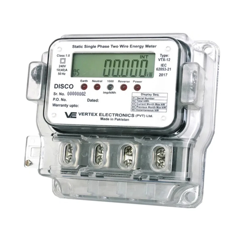 White Single Phase Electronic Energy Meter