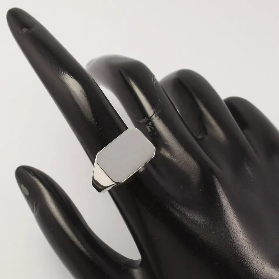 925 Sterling Silver Beautiful Solid Chunky Octagon Shape Ring