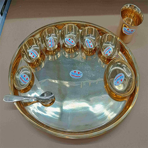 Golden Kansa Kamal Thali Set