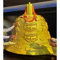 Giant Golden Bell - 5400 kg Weight, Customized Size | Fastest Production in 20 Days, Honorary Placement at Digambara Jain Temple