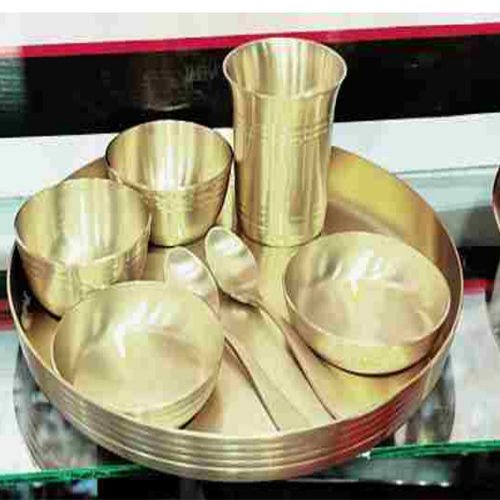 Golden Bronze Thali Set