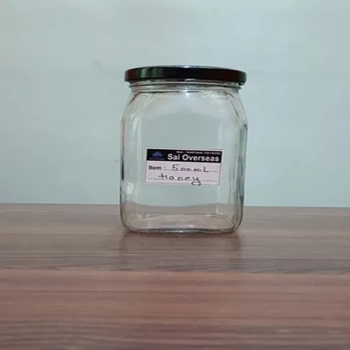 500 Gm Honey Square Glass Jar