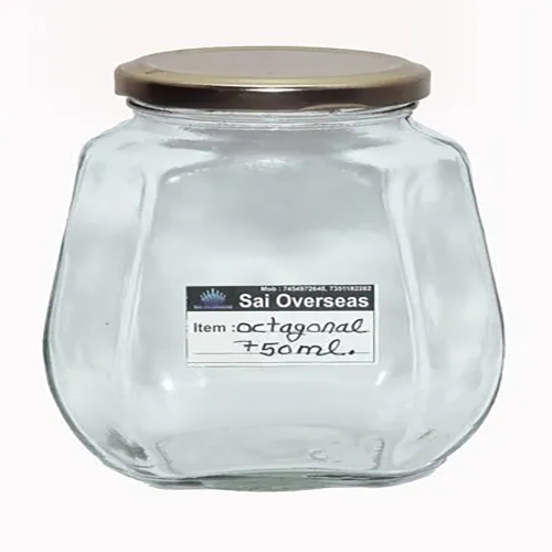 750 Ml Octagonal Glass Jar