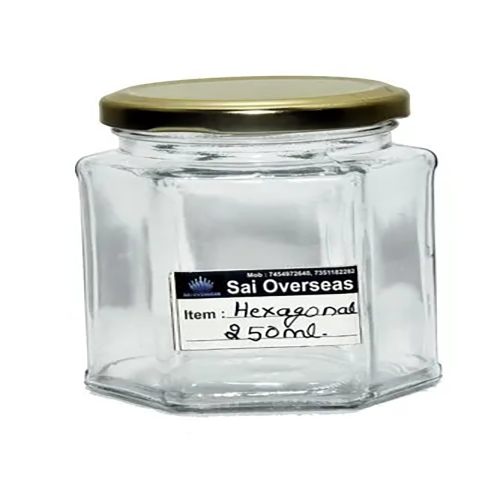 250ml Hexa Glass Jar