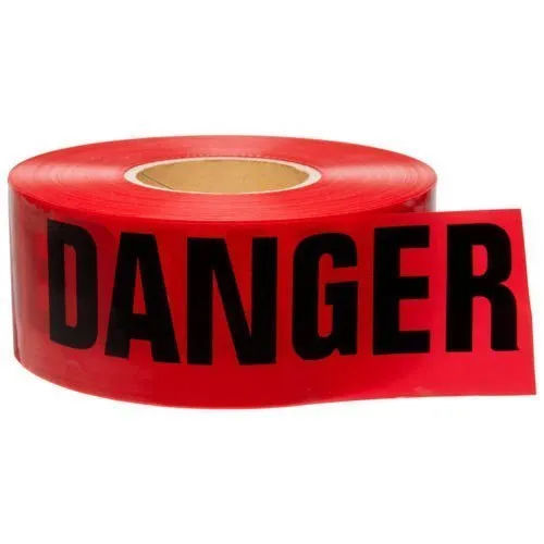 Black And Red Pvc Underground Caution Tape