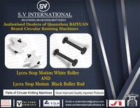 Lycra Stop Motion White Roller and Lycra Stop Motion  Black Roller Rod