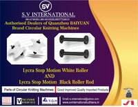 Lycra Stop Motion White Roller and Lycra Stop Motion  Black Roller Rod