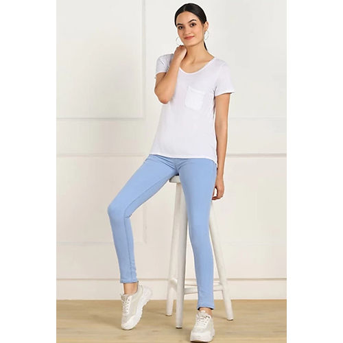 Washable Ladies Sky Blue Jeans