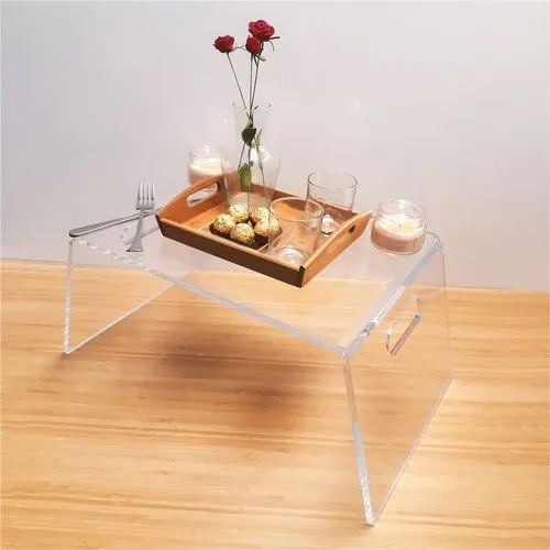 Transparent 2 Feet Acrylic Tea Table Stand